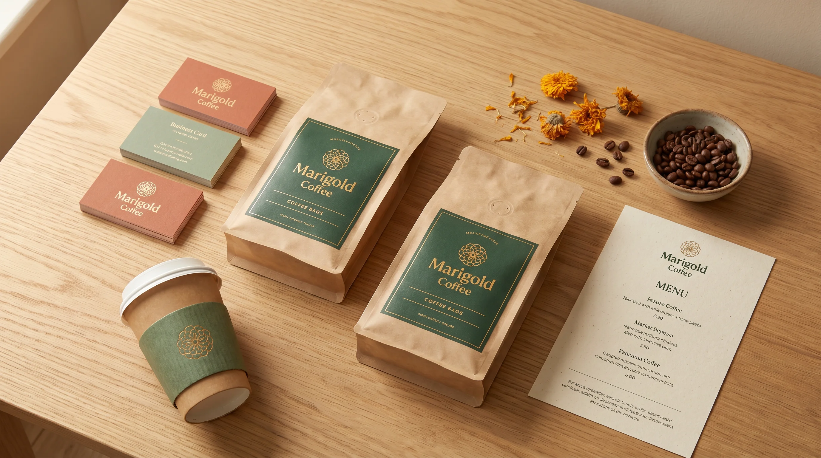 Marigold Coffee packaging and identity case study